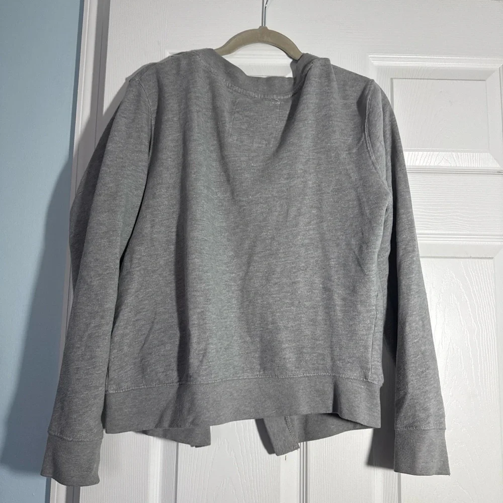 Gray Button-Front Cardigan Sweater